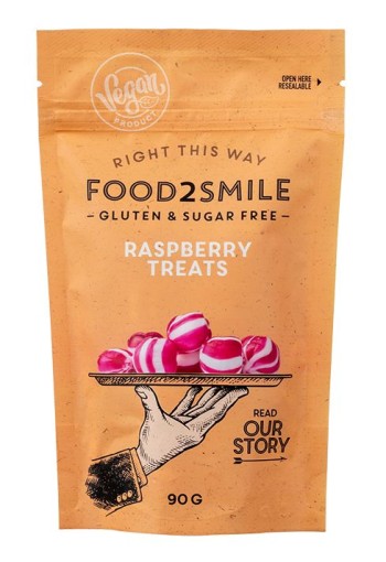 Food2Smile Raspberry treats suikervrij glutenvrij lactosevrij (90 Gram)