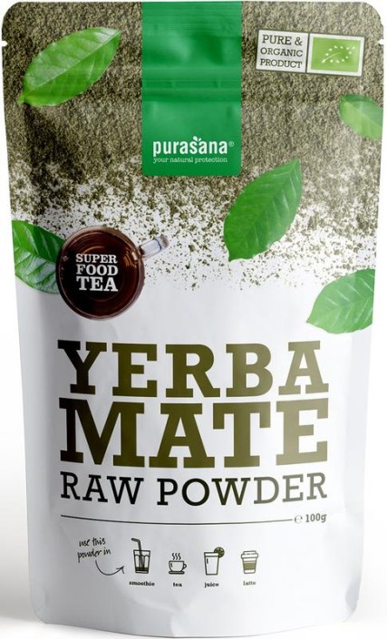 Purasana Yerba mate thee poeder vegan bio (100 Gram)