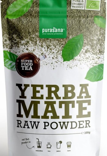Purasana Yerba mate thee poeder vegan bio (100 Gram)
