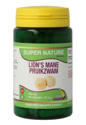 SNP Lions mane (pruikzwam) puur (60 Vegetarische capsules)