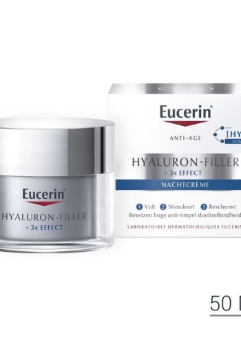 Eucerin Hyaluron-filler + 3x effect nachtcreme (50 Milliliter)