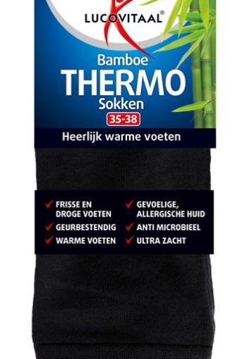 Lucovitaal Bamboe thermosok  maat 35-38 (1 Paar)
