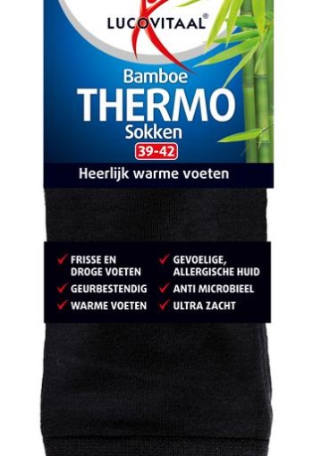 Lucovitaal Bamboe thermosok  maat 39-42 (1 Paar)