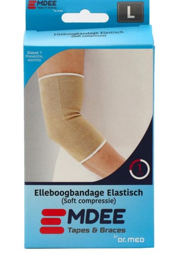 Emdee Elastic support elleboog maat L huidskleur (1 Stuks)