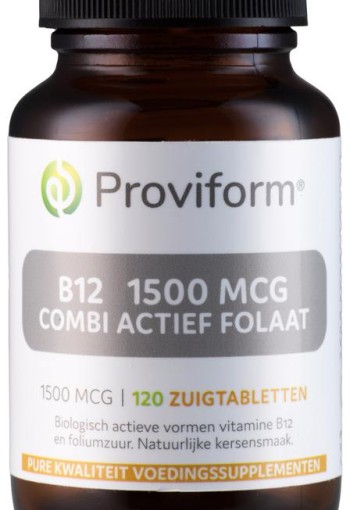Proviform Vitamine B12 1500mcg combi actief folaat (120 Zuigtabletten)
