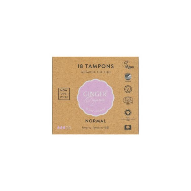 Ginger Organic Tampons normaal (18 Stuks)