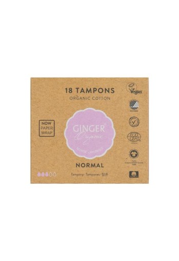 Ginger Organic Tampons normaal (18 Stuks)