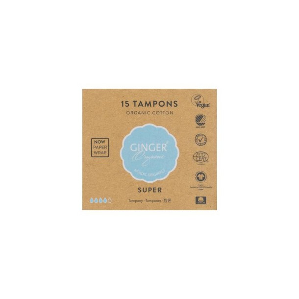 Ginger Organic Tampon super (15 Stuks)
