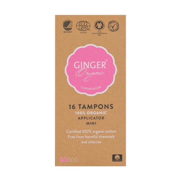 Ginger Organic Tampon mini met applicator (16 Stuks)