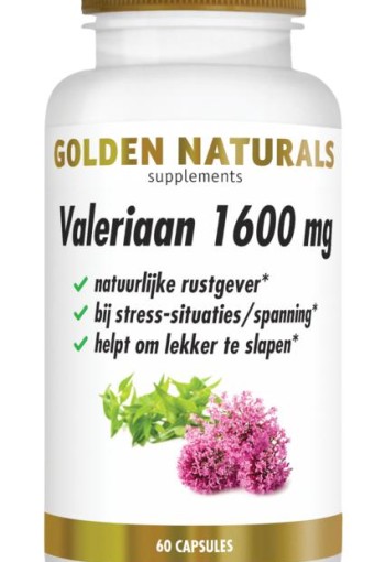 Golden Naturals Valeriaan 1600mg (60 Capsules)