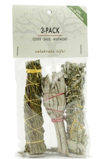 Volatile Smugde 3 pack witte salie ceder & mugwort (1 Stuks)