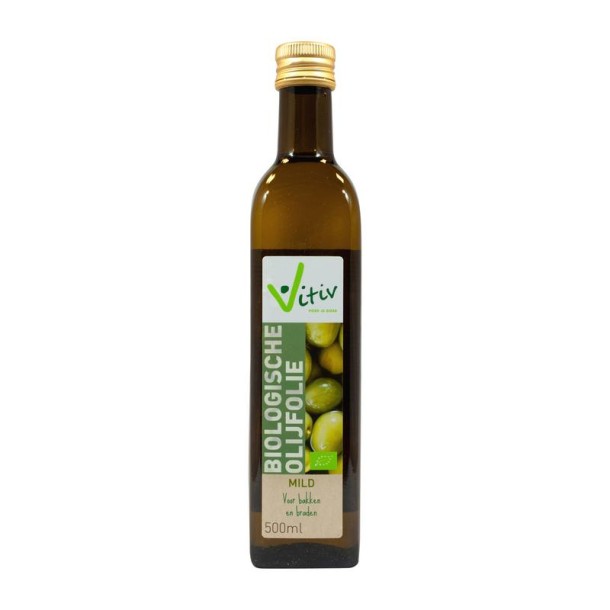 Vitiv Olijfolie mild bakken en braden bio (500 Milliliter)