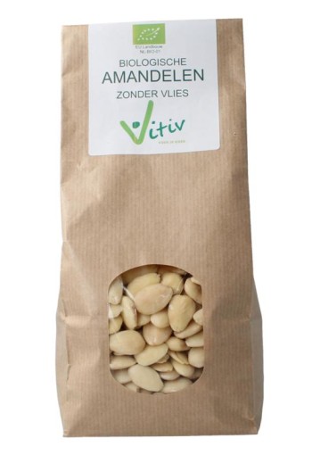 Vitiv Amandelen zonder vlies bio (500 Gram)