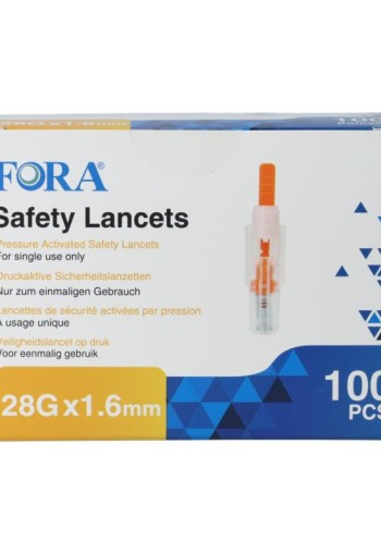 Fora Veiligheidslancetten (28G) (100 Stuks)