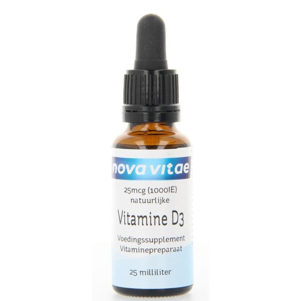 Nova Vitae Vitamine D3 1000IU druppel (25 Milliliter)