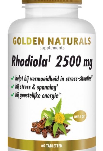 Golden Naturals Rhodiola 2500mg (60 Tabletten)