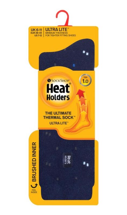 Heat Holders Mens ultra lite socks micro maat 6-11 navy (1 Paar)