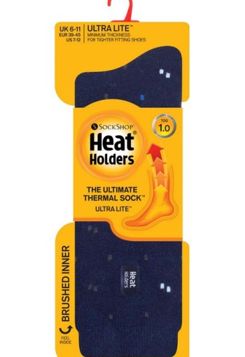 Heat Holders Mens ultra lite socks micro maat 6-11 navy (1 Paar)