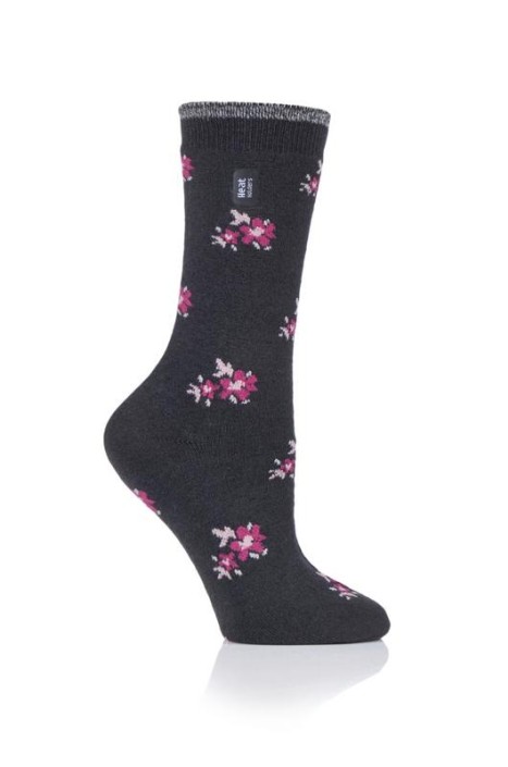 Heat Holders Ladies ultra lite socks maat 4-8 bellis charcoal (1 Paar)