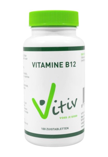 Vitiv Vitamine B12 methylcobalamine (100 Zuigtabletten)