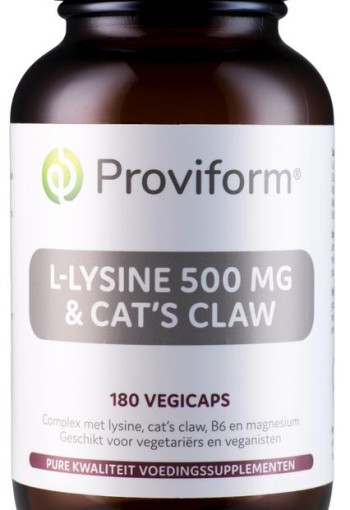 Proviform L-Lysine 500mg & cat's claw (180 Vegetarische capsules)