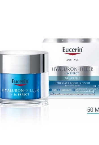 Eucerin Hyaluron-filler + 3x effect hydratatie boost nacht (50 Milliliter)