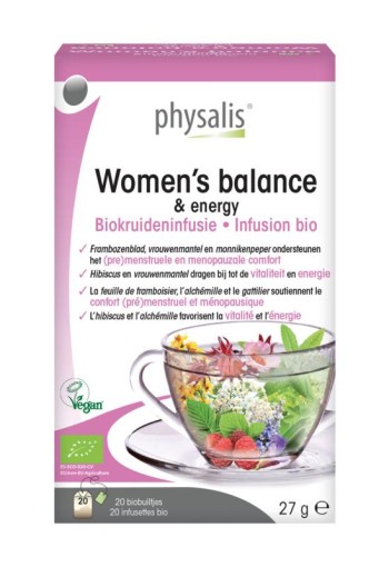 Physalis Women's balance & energy kruideninfusie bio (20 Zakjes)
