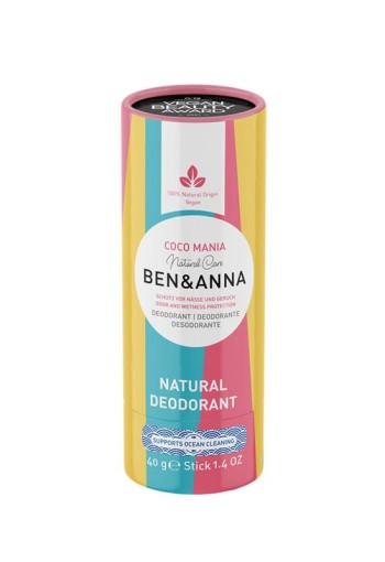 Ben & Anna Deodorant coco mania papertube (40 Gram)