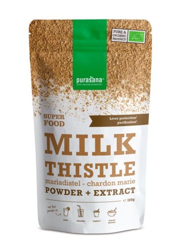 Purasana Mariadistel poeder + extract bio (100 Gram)
