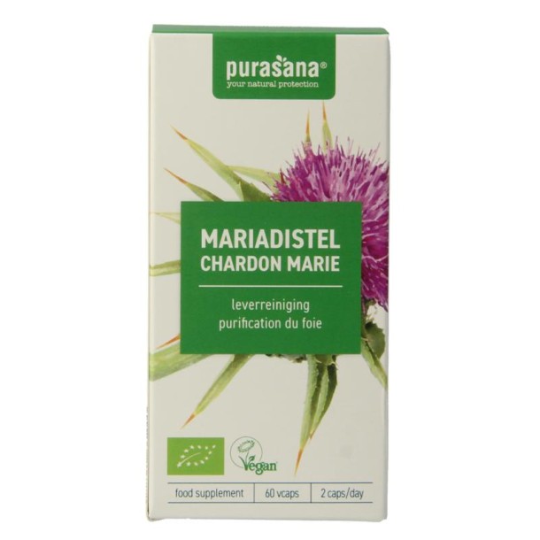 Purasana Mariadistel vegan bio (60 Vegetarische capsules)