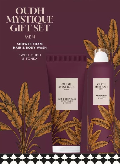 Etos Oudh Mystique Giftset Hair Body Wash + Foam