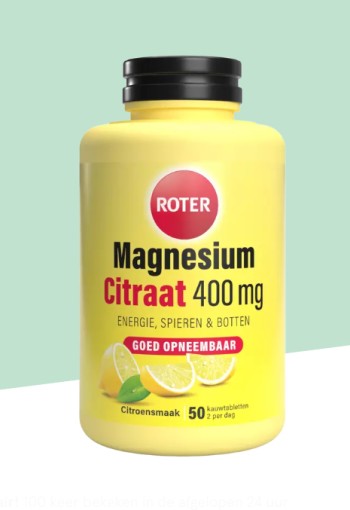 Roter Magnesium Citraat 400Mg Citroen 50 stuks