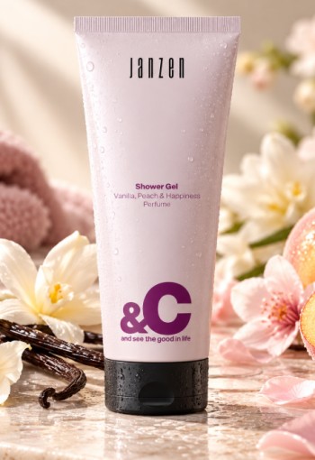 Janzen Shower Gel &C Vanilla Peach & Happiness