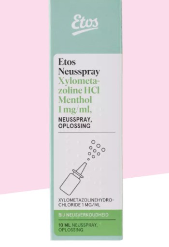 Etos Neusspray Xylometazoline HCl Menthol 1 MG/ 10ML