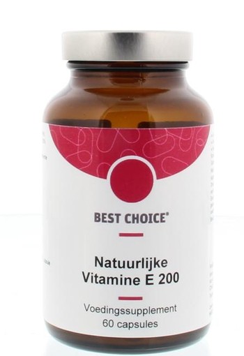 TS Choice Vitamine E 200IE D alpha tocopherol (60 Capsules)