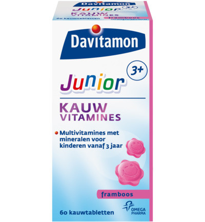 Davitamon Junior 3+ Kauwvitamines Framboos 60kt