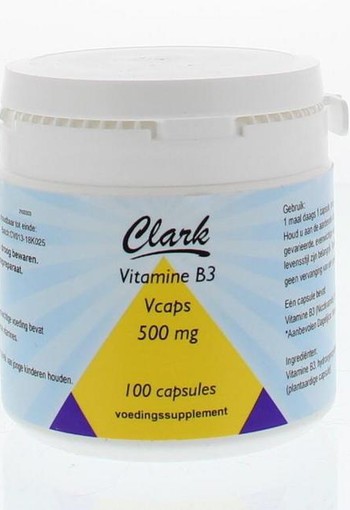Clark Vitamine B3 nicotinamide 500 mg (100 Capsules)