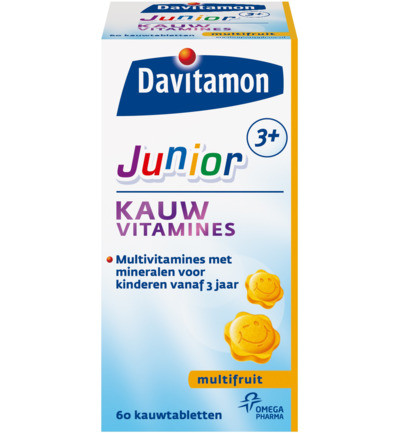 Davitamon Junior 3+ Kauwvitamines Multifruit 60kt