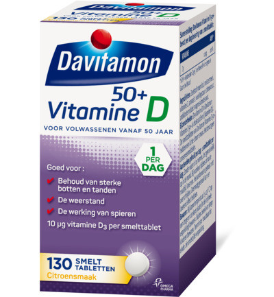 Davitamon Vitamine D 50+ Smelttablet 130tab