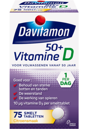 Davitamon Vitamine D 50+ Smelttablet 75tab