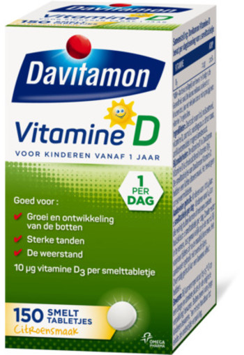 Davitamon Vitamine D Kind Smelttablettjes 150tab