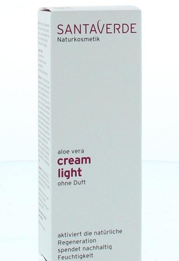Santaverde Aloe vera cream light parfumvrij (30 Milliliter)