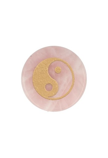 Ruben Robijn Zaksteen yin yang roze kwarts (1 Stuks)