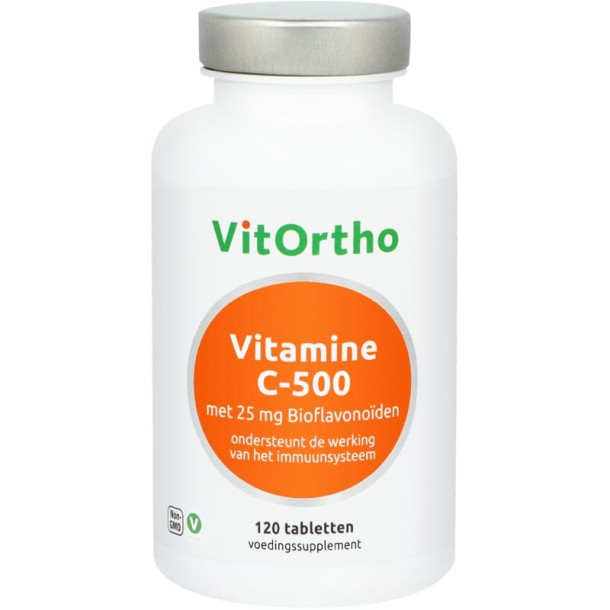 Vitortho Vitamine C 500mg met 25mg bioflavonoiden (120 Tabletten)