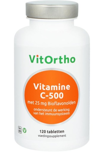 Vitortho Vitamine C-500 met 25mg bioflavonoiden (120 Tabletten)