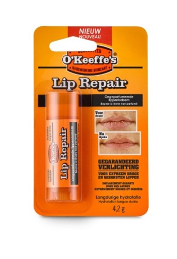 O Keeffe S Lip repair ongeparfumeerde lippenbalsem (4 Gram)