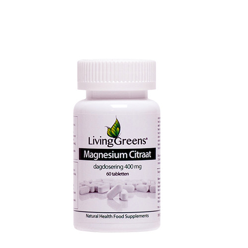 Livinggreens Magnesium citraat 400mg (60 Tabletten)