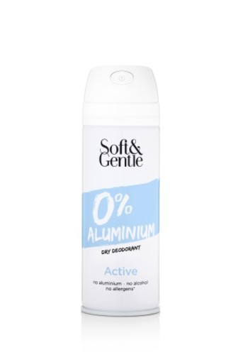 Soft & Gentle Deodorant spray active aluminium free (150 Milliliter)