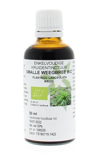 Cruydhof Plantago lanc / smalle weegbree tinctuur bio (50 Milliliter)