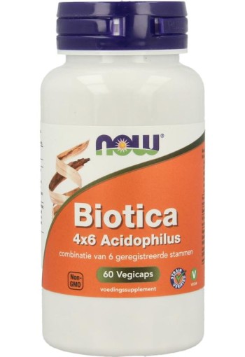 NOW Biotica 4x6 acidophilus (60 Vegetarische capsules)